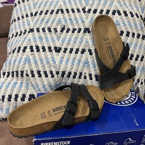 New Birkenstock black Yao sandals slides 37 7